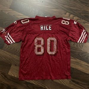 Vintage San Francisco 49ers Jerry Rice Started Jersey size XL Oversized Tee